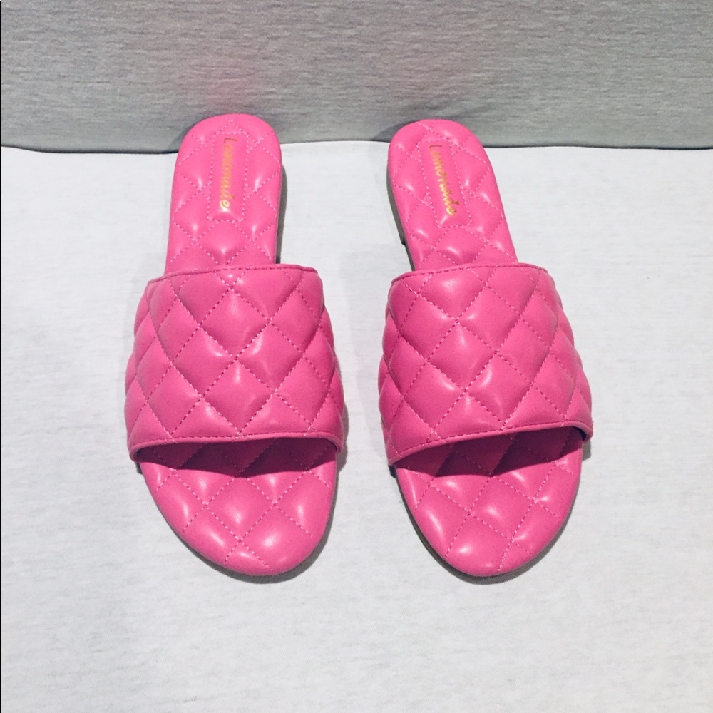 Lemonade Quilted Slides